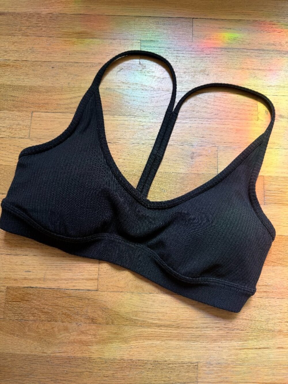 Alo Yoga | Size Small | Ribbed Blissful Sports Bra in Black